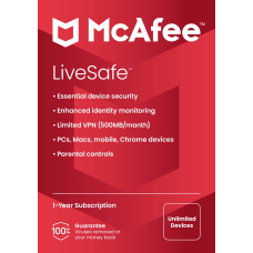 McAfee LiveSafe AntiVirus Internet Security Software