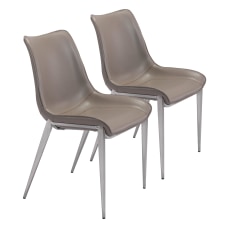 Zuo Modern Magnus Dining Chairs GrayBrushed