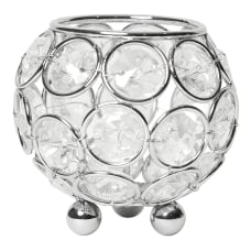 Elegant Designs Elipse Crystal Circular Bowl