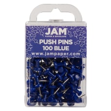 JAM Paper Pushpins 12 Blue Pack