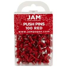 JAM Paper Pushpins 12 Red Pack