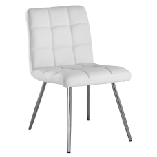 Monarch Specialties Emilia Dining Chairs WhiteChrome