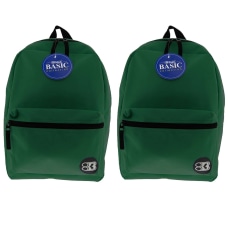 BAZIC Products 16 Basic Backpacks Green