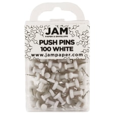JAM Paper Pushpins 12 White Pack