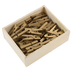 JAM Paper Wood Clip Clothespins 78