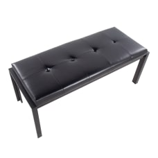 LumiSource Fuji Contemporary Faux Leather Bench