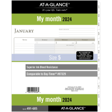 AT A GLANCE Monthly Loose Leaf