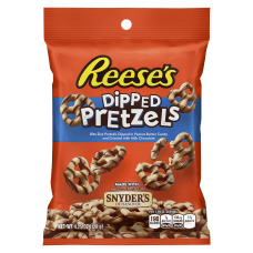 Snyders Reeses Dipped Drizzed Chocolate Pretzels