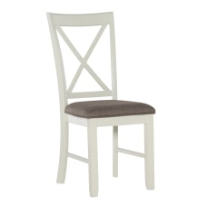 Powell Jacek Side Chairs WhiteRustic Taupe