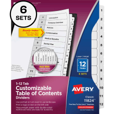 Avery Ready Index Binder Dividers 8