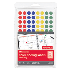 Office Depot Brand Removable Round Color