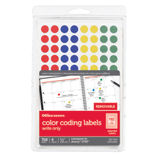 Color-Coding & Round Labels at Office Depot OfficeMax