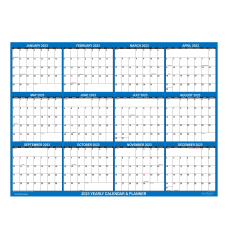 SwiftGlimpse Oversized Erasable Wall Calendar 48