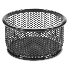 Lorell Mesh Round Paper Clip Holder