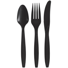 Amscan Assorted Cutlery Black Pack Of