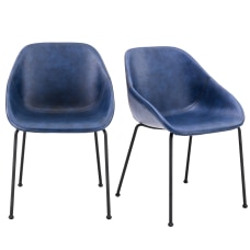 Eurostyle Corinna Side Chairs Dark BlueMatte