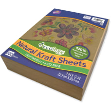 Ecology Natural Kraft Sheets Drawing Project