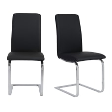 Eurostyle Cinzia Dining Chairs BlackChrome Set