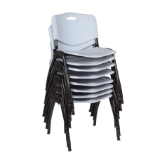 Regency M Breakroom Stacking Chairs ChromeGray
