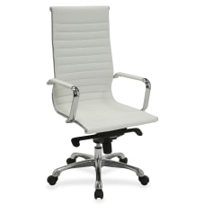 Lorell Modern Ergonomic Bonded Leather High
