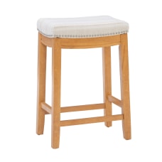 Linon Walker Backless Fabric Counter Stool