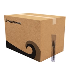 Boardwalk Heavyweight Wrapped Polystyrene Forks Black