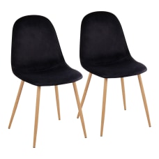 LumiSource Pebble Dining Chairs BlackNatural Set
