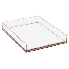 Realspace Rose Gold Acrylic Paper Tray