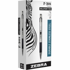Zebra Pen Stainless Steel Ballpoint Pens