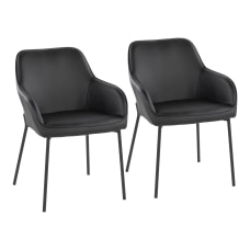 LumiSource Daniella Contemporary Dining Chairs Black