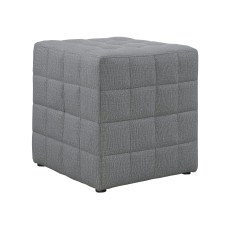 Monarch Specialties Cube Ottoman Light Gray