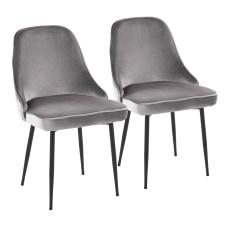 LumiSource Marcel Contemporary Dining Chairs BlackSilver