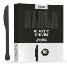 Amscan 8019 Solid Heavyweight Plastic Knives