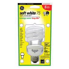 GE Spiral Compact Fluorescent Bulb 20
