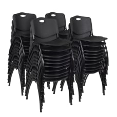 Regency M Breakroom Stacking Chairs ChromeBlack