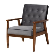 Baxton Studio 9937 Lounge Chair Gray