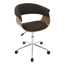 LumiSource Vintage Mod Office Chair WalnutEspresso