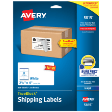 Avery Shipping Labels With TrueBlock Technology