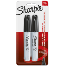 Sharpie Chisel Tip Permanent Markers Black