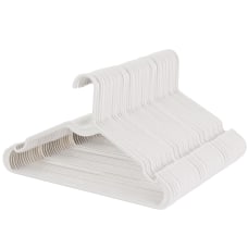 Elama Home Plastic Hangers White Pack