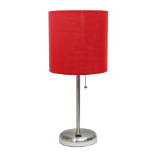 LimeLights Brushed Steel Stick Lamp with