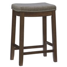 Linon Walker Backless Fabric Counter Stool