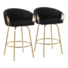 Lumisource Claire Counter Stools BlackGold Pack