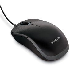 Verbatim Silent Corded Optical Mouse Black