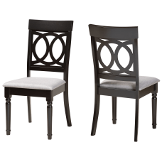 Baxton Studio Lucie Dining Chairs GrayEspresso