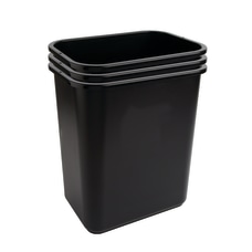 Heavy-Duty 23 Gallon Gray Slim Restaurant Kitchen Trash Bin Garbage Can 3-Pack 