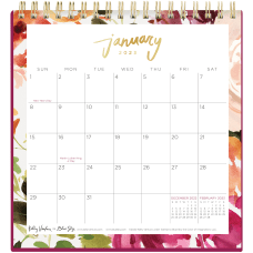 Blue Sky Monthly Desk Calendar With