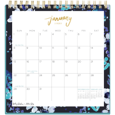 Blue Sky Monthly Desk Calendar With