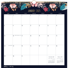 Blue Sky Monthly Wall Calendar 12