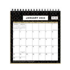 Blue Sky RY22 Monthly Desk Calendar
